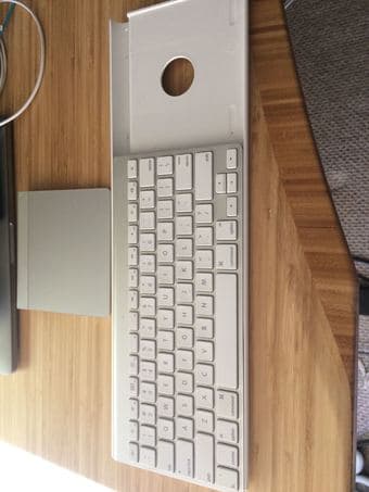 Apple wireless keyboard and touch pad including keyboard stand 1