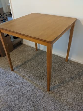 Solid wood tall dining table in like new condition 2
