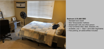 2 Bedrooms available! 2