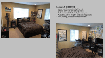 2 Bedrooms available! 3