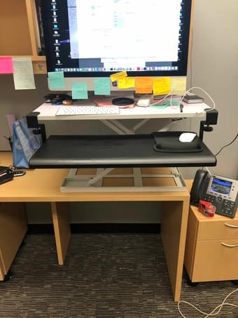 Adjustable Standing Desk & Keyboard Platform 2