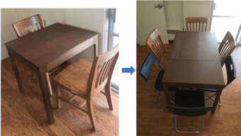 Expandable dining table - LIKE NEW 1