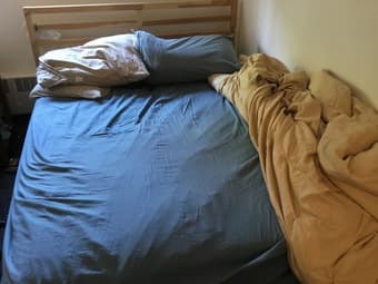 Queen Bed and Wooden Frame 1