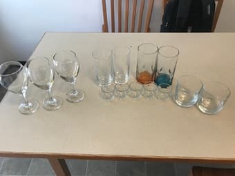 Wine Glasses, Beer Pitcher, Shot Glasses, Glassware for sale 1
