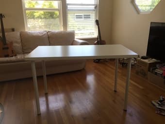 White Linnmon / Adils (Medium Size) Ikea Table 1