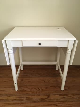 Table / desk with drop-leaves (white) - As new!!! 1