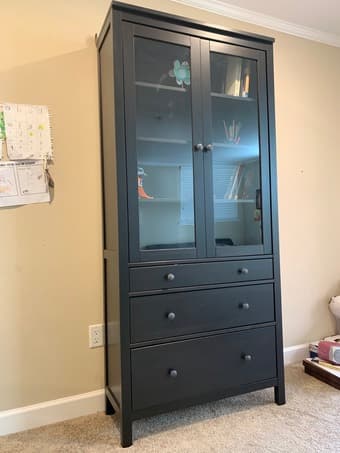 Cabinet - Glass-door with 3 drawers IKEA Hemnes 1