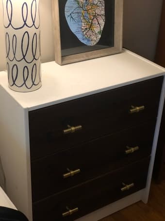 Bedroom furniture: side table/dresser, mirror, vanity table, lamp 2