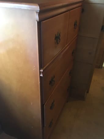 Maple wood 4-drawer dresser 3