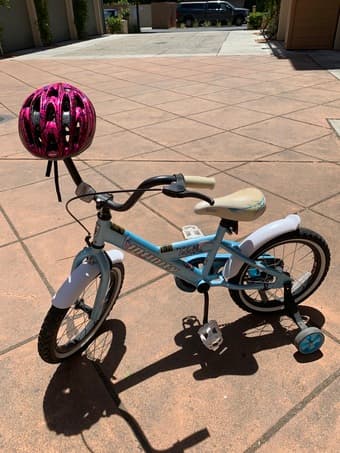 Child bike and child helmet, 15$ OBO 1