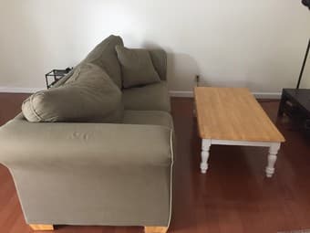 Cheap couch and coffee table! 3