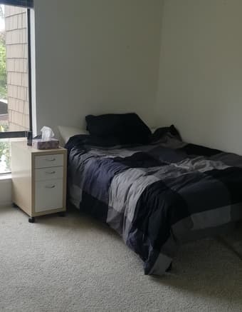 Queen size bed with mattress & base 1