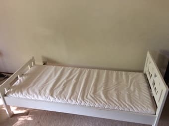 Ikea child bed frame+rails+mattress+mattress cover 1