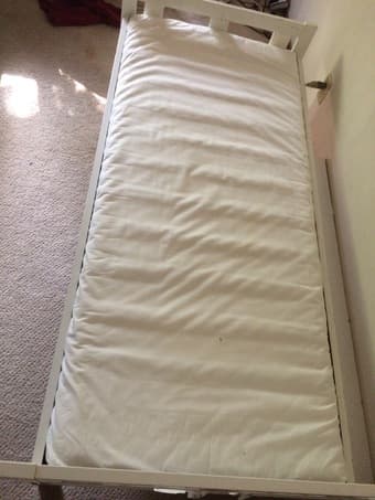 Ikea child bed frame+rails+mattress+mattress cover 2