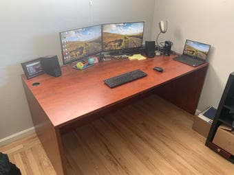 Huge Desk + Rolling Desk/Office Chair 1