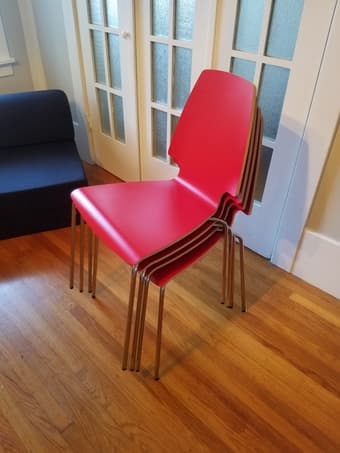 4 Ikea Vilmar Dining Chairs 2