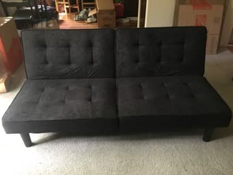 Black futon, like new condition 2