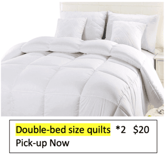 Moving Sales -- Bedding stuff 1