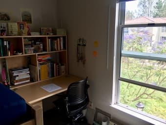 Apt w spacious furnished bedroom/living room on campus July 9 - Aug 23 3