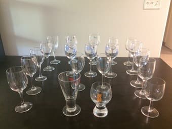 Multi-festival Wine Glasses: Collection of 20 1