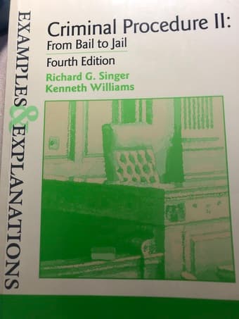 Criminal Procedure II: From Bail to Jail 1