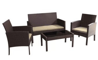 4-piece outdoor furniture set (sofa & chairs) 1