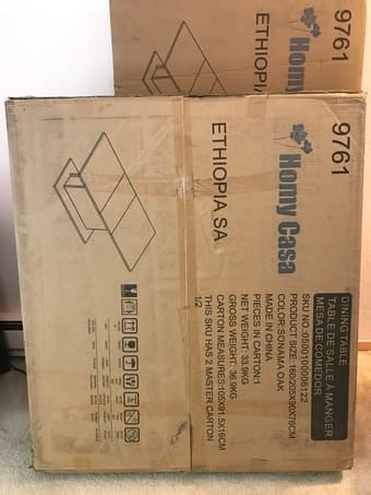 Extendable Rectangular Wood Dining Table (New) 1