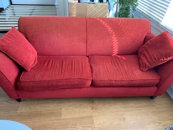 Great red sofa/couch 1