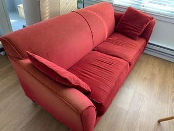 Great red sofa/couch 2