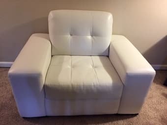 White leather chair 1