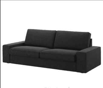 Kivik sofa, black couch 1