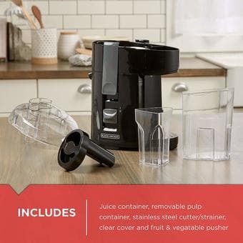 Black + Decker 400W Fruit and Vegetable Juicer 2