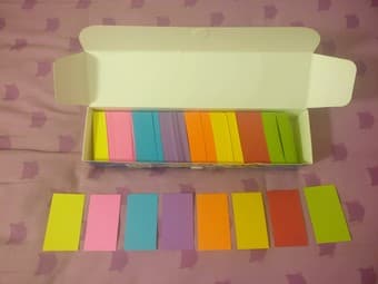 Multicolored blank cardstock flash cards 1