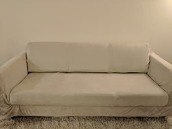 Matching sofa and armchair slipcovers - perfect for on campus housing 3