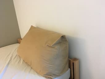 Comfy reading wedge pillow + cover (tan color) 1