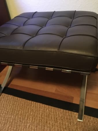 Leather ottoman 1