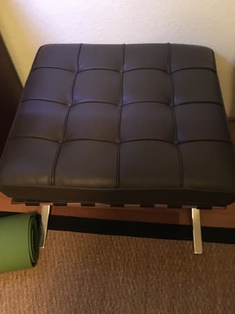 Leather ottoman 2