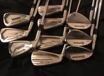 Golf clubs — Left handed TaylorMade 10 piece iron and wedge set 1
