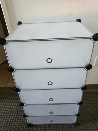 Opaque bathroom/closet organizer 1