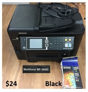 Epson Workforce WF-3640 + Black Ink 1