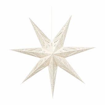Decorative string lights + paper star & tealight lantern + free star 3