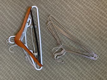 Travel Iron + Table Fan + Hangers ($10 each or $25 all) 3