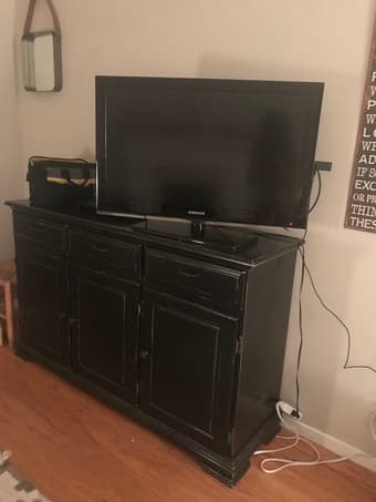 Large solid wood farmhouse buffet/TV stand 1