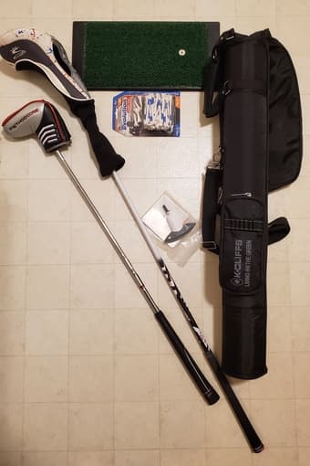 Golf gears - putter, driver, range bag, tee 1