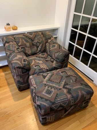 Sofa Chair and Ottoman 1