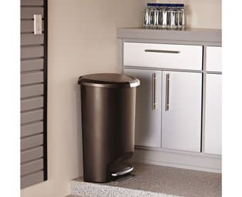 simplehuman 50 Liter / 13 Gallon Semi-Round Kitchen Step Trash Can 2