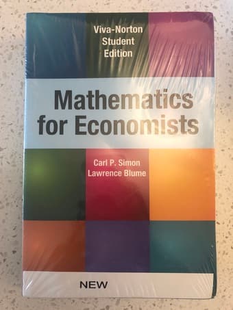 New Book for Sale - Mathematics for Economists by Simon & Blume 1