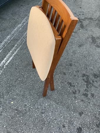 Wooden Foldable Chair with Cushion attached! 3