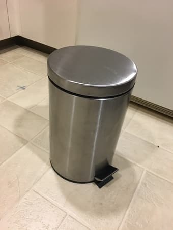 Brushed Stainless Steel Kitchen Wastebasket / Trash can 1