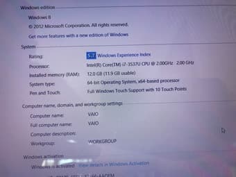Sony Vaio 15.5" touchscreen - top of the line 2